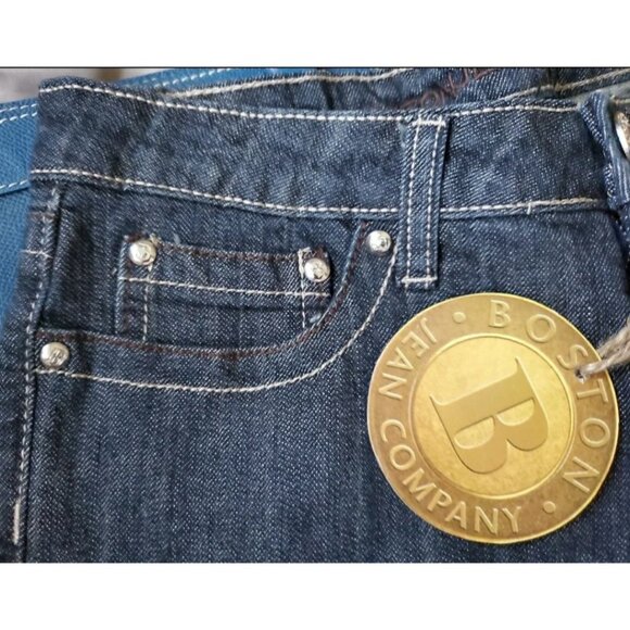 Boston Jean Woman 27 Company Rhinestone Low-rise Skinny Stretch Denim Boot Cut - Picture 10 of 14